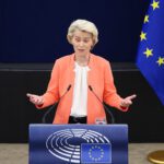 Ursula von der Leyen giving her State of The Union 2023 speech.